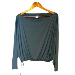 Athleta cropped drawstring waist top